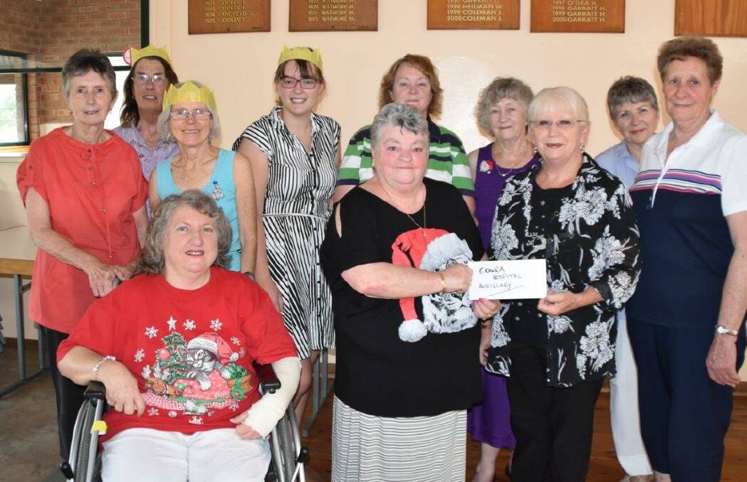 The Cowra Bootscooters made a $500 presentation to the Cowra Hospital Auxiliary at their Christmas party in December.