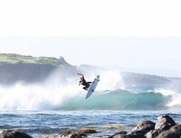 Brett Connellan surfing The Boneyard at Kiama last year. Source: Instagram