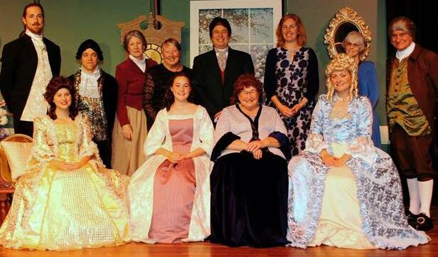 The cast of the Cowra Musical and Dramatic Society's production of Mr Bennet's Bride by Emma Wood. 