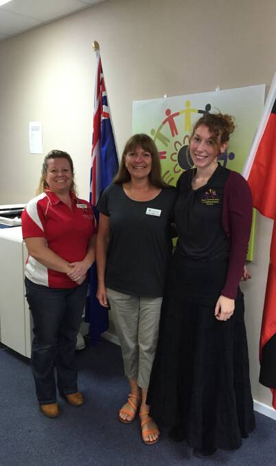 CINC staff members Nikki Howden (left) and Rhee Ryan (right) with Joy Walden from the Australian Tax Office (centre). Nikki and Rhee are ready to help now. 