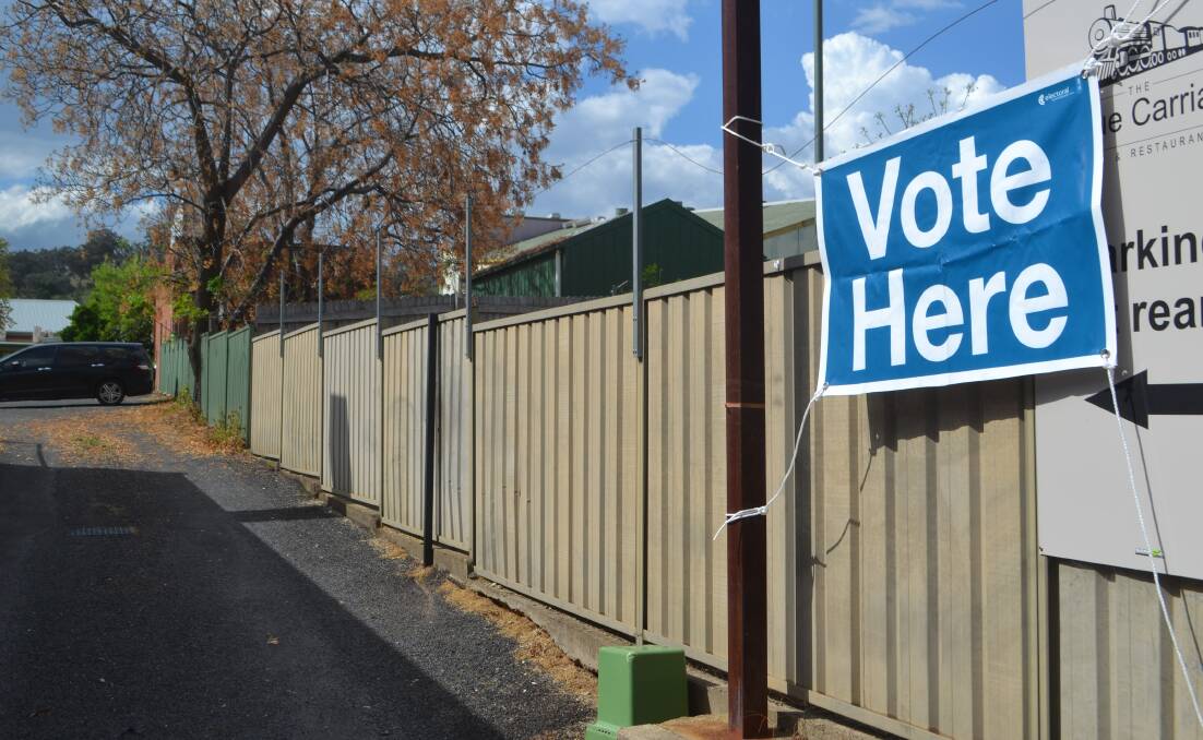 The entrance to the back of 137 Kendal Street via Railway Lane, which is the pre-polling station for Cowra for the Cootamundra by-election. 