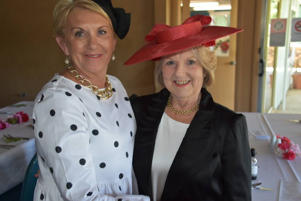 Janine Millner and Jenni Fagan at the CEF Melbourne Cup luncheon. 