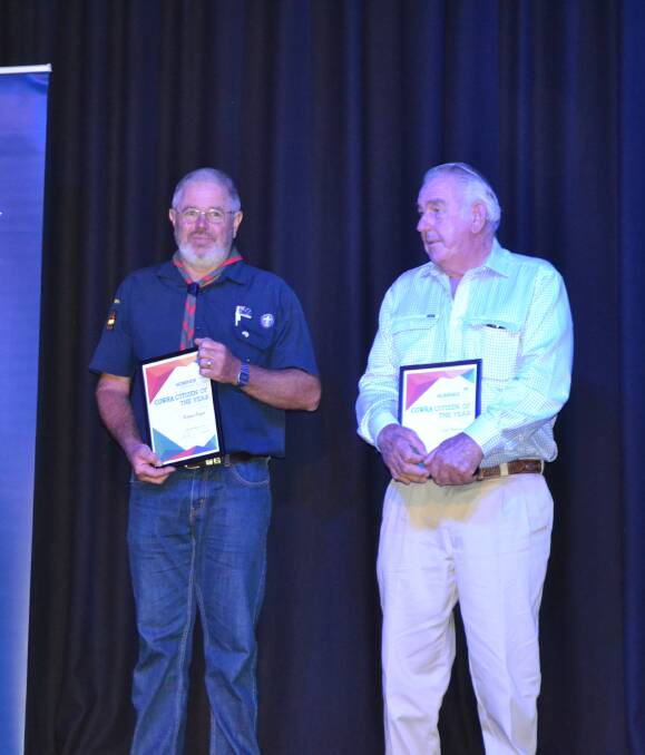 Richard Bryant and Cecil Peterson, nominees for the 2015 Cowra Citizen of the Year at last year's Australia Day awards. Nominations for the Australia Day Awards are now open for 2017. 