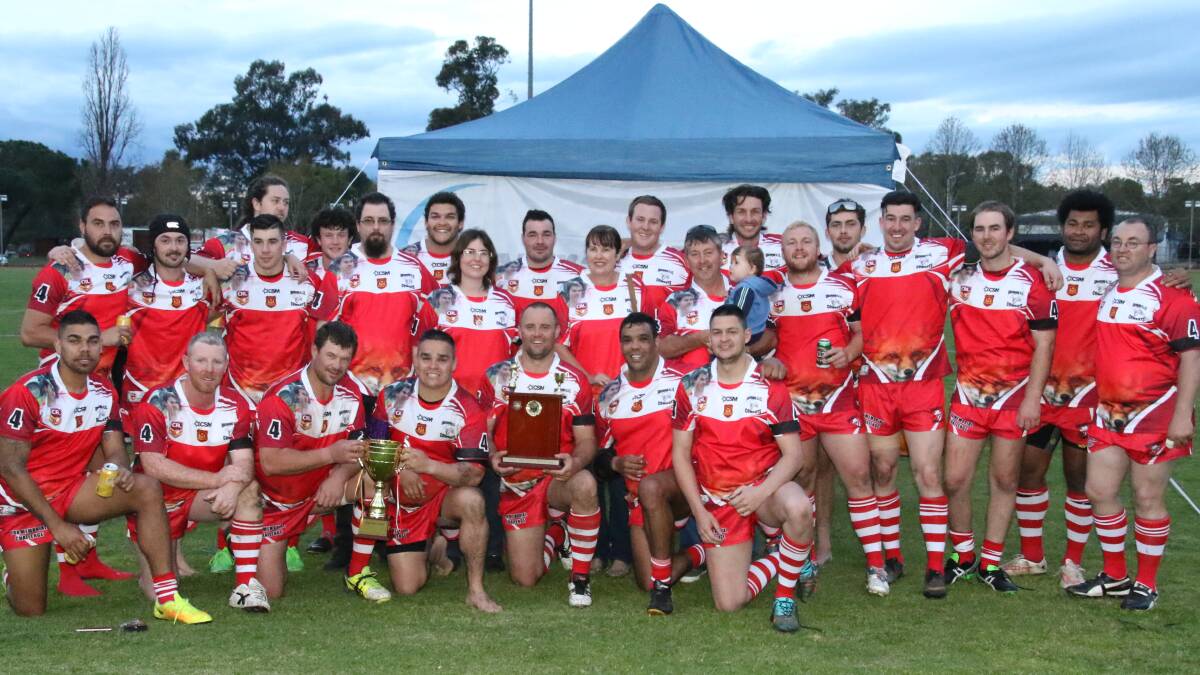 The Gooloogong Cowboys pictured after winning the Garry Smith Memorial trophy.