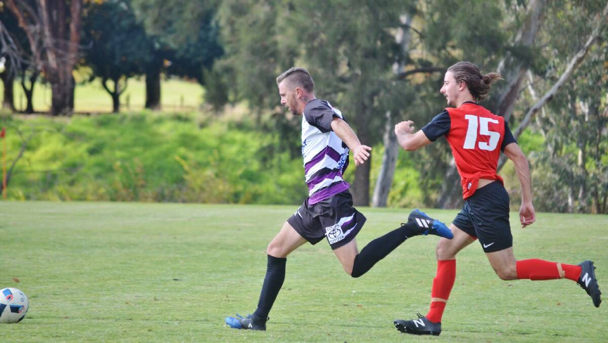 Matt Reed was one of Cowra's best in Sunday's 1-1 draw with second placed Panorama FC Red.