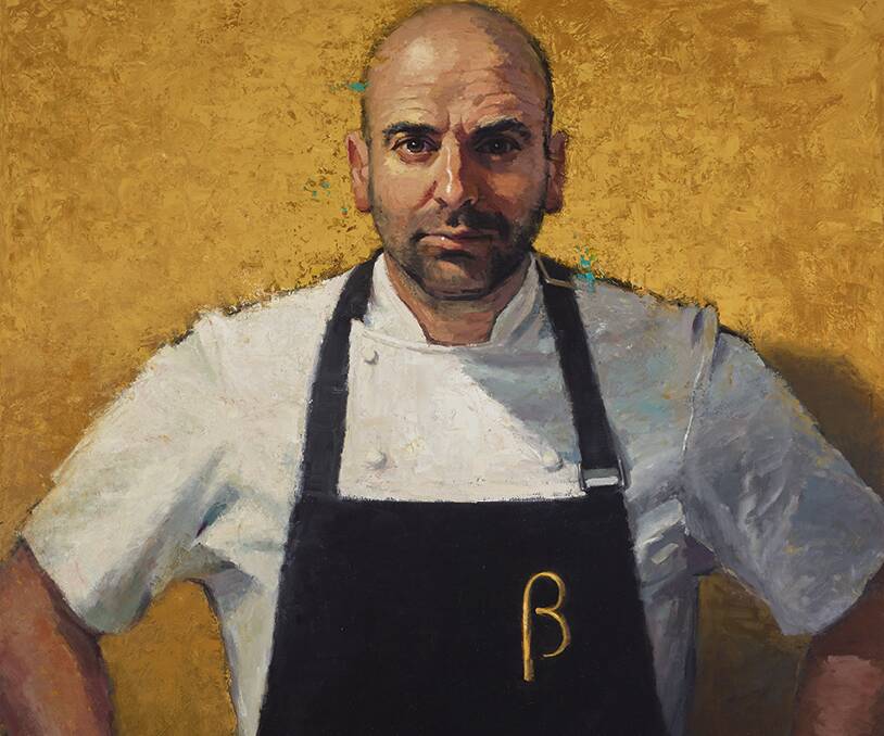A portrait of celebrity chef George Calombaris is one of many paintings that could tour Cowra.