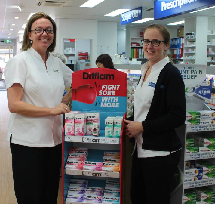 Cowra pharmacist Kate Austin and Lisa Rue. Kate says it comes down to personal preference when choosing a preventative cold and flu measure. 
