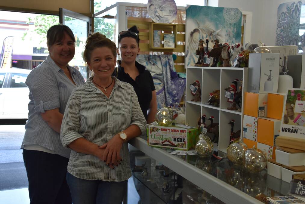 Olivia Howarth, Robyn Roberts and Jacquie Dolbel say the Cowra Christmas Cracker is an opportunity to thank the community for a year of shopping locally.