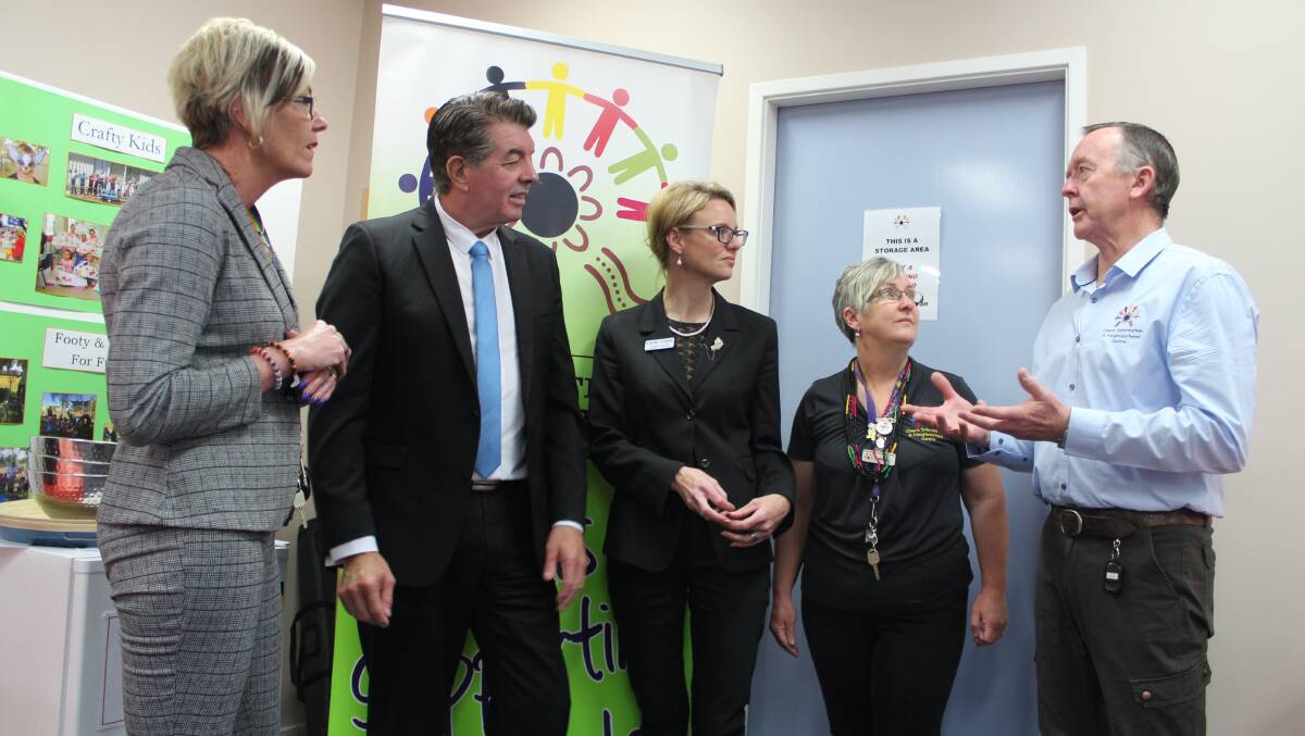 CINC Chief Executive Officer, Fran Stead, Minister for Disability Services, Ray Williams, Cootamundra Candidate Steph Cook, Marion Speechley and Danny Jackett.