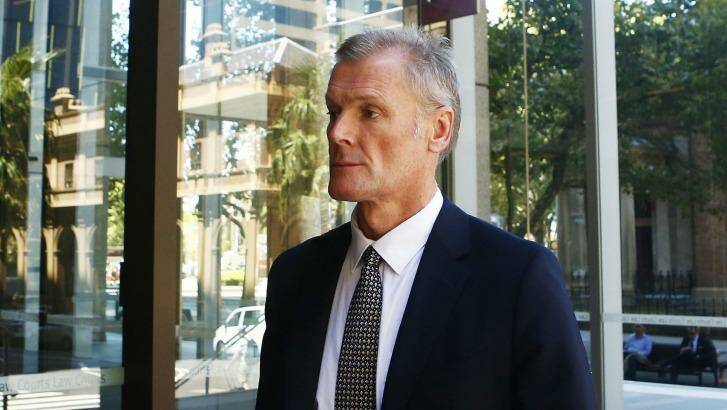Gordon Wood leaves the Supreme Court, where he is suing the state of NSW. Photo: Daniel Munoz