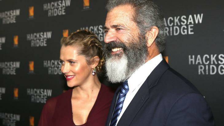Teresa Palmer and Mel Gibson at the Australian Premiere of <i>Hacksaw Ridge</i> Photo: James Alcock