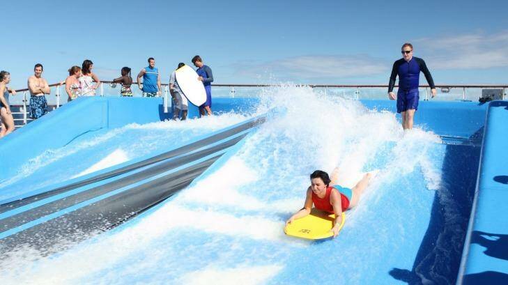 Voyager of the Seas flowrider. Photo: Supplied