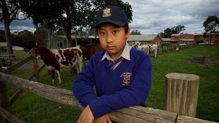 Student Alexander Tran organised a petition opposing a new pub near his school. Photo: Wolter Peeters
