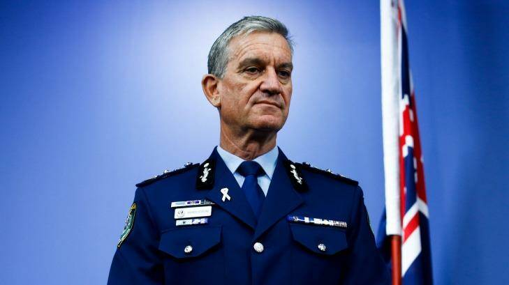 Police Commissioner Andrew Scipione at his retirement announcement on Thursday Photo: Janie Barrett