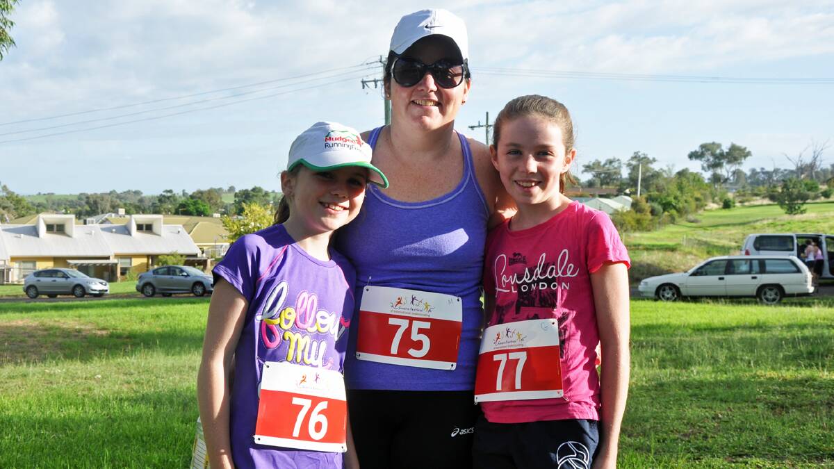 Charli, Marney and Grace Lynch made the journey from Bathurst for the day.