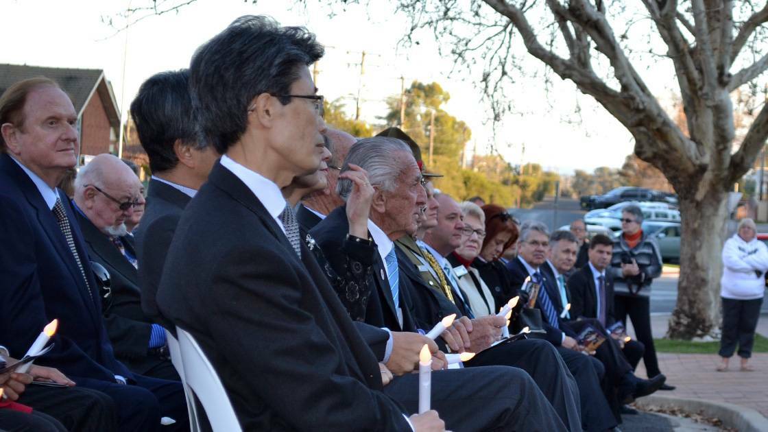 Representatives of the nations involved in the conflict attended a special peace bell ceremony in Cowra last year. 