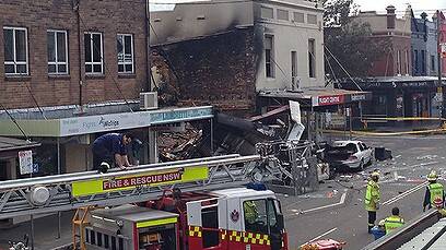 Emergency services were called to Darling Street about 4am on Thursday 4 September 2014, where they found a convenience store well alight. Photo SMH.