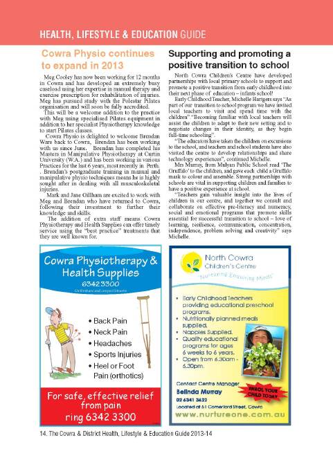 2013 Cowra Health Guide