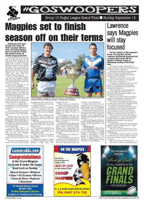 Good Luck Cowra Magpies