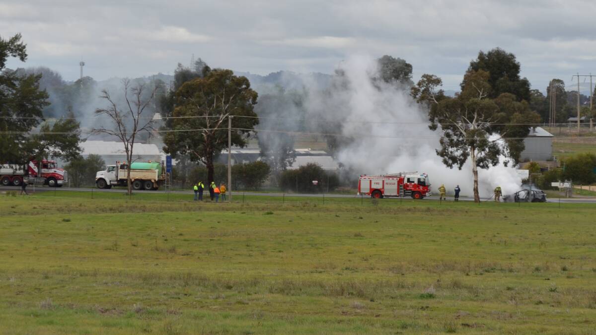 Firies attended the scene. 