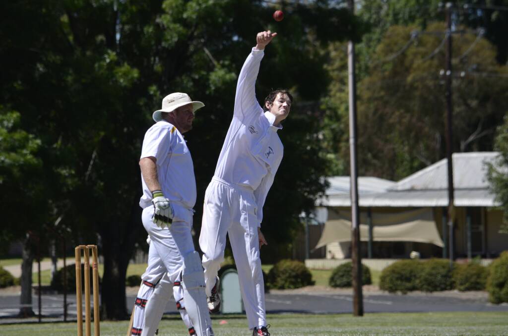 Cam Edgar, pictured bowling last season, will return to the district team on Sunday for Cowra's SCG Cup clash with Orange.
