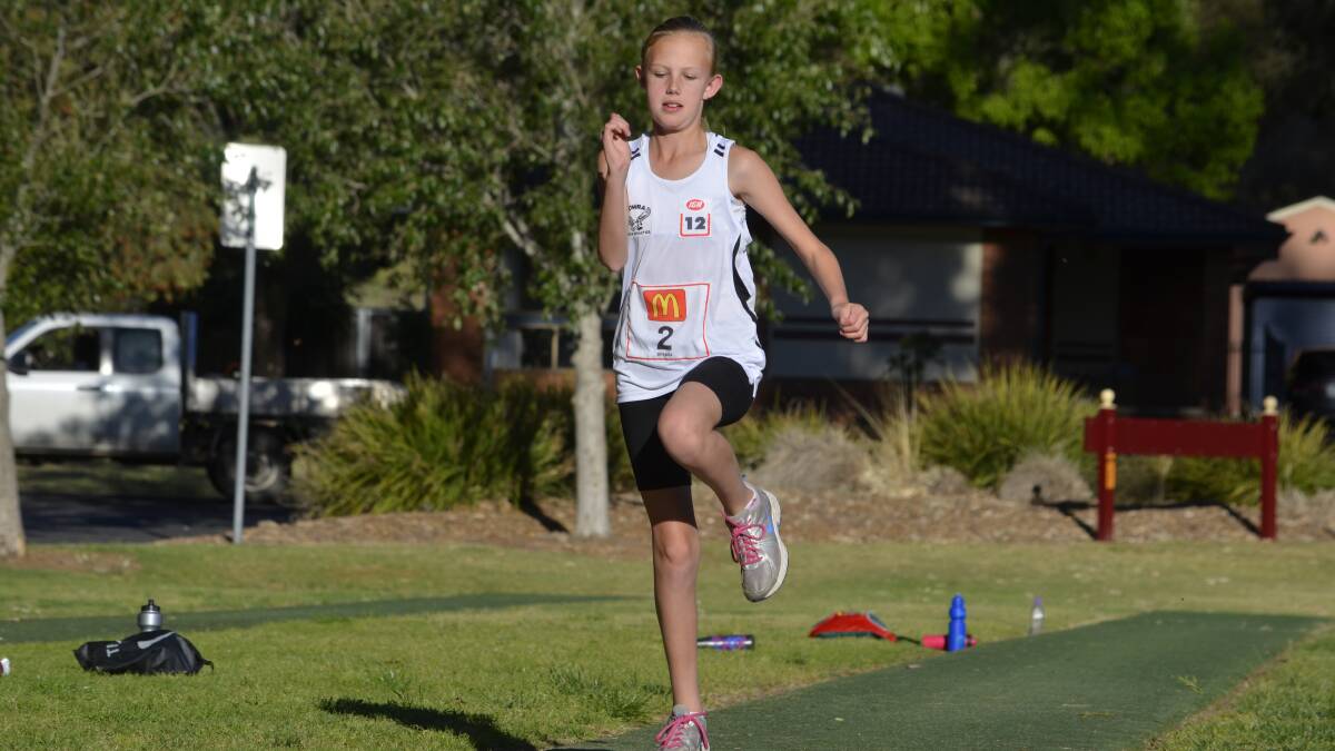 Natalie Banks, trying out long jump last season, is one of Cowra's returning athletes this year. FILE PHOTO