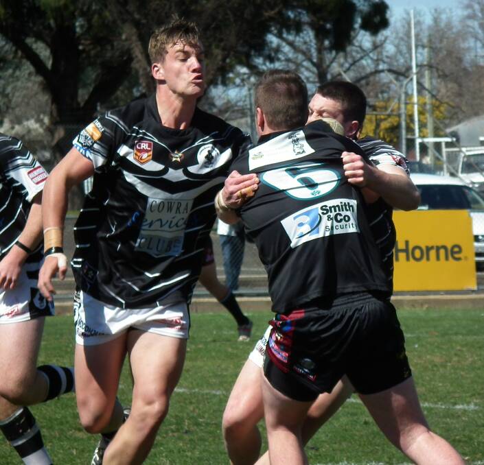 Conor Brebner, pictured in this seasons semi-final against Bathurst Panthers, is a likely candidate to fill a front row position in the Canberra Raiders SG Ball under 18s team.