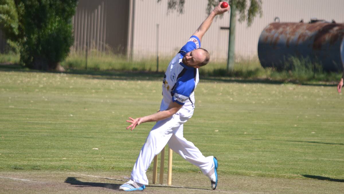 Ben Allen charges in for the Young Coyotes at Twigg Oval on Saturday afternoon.