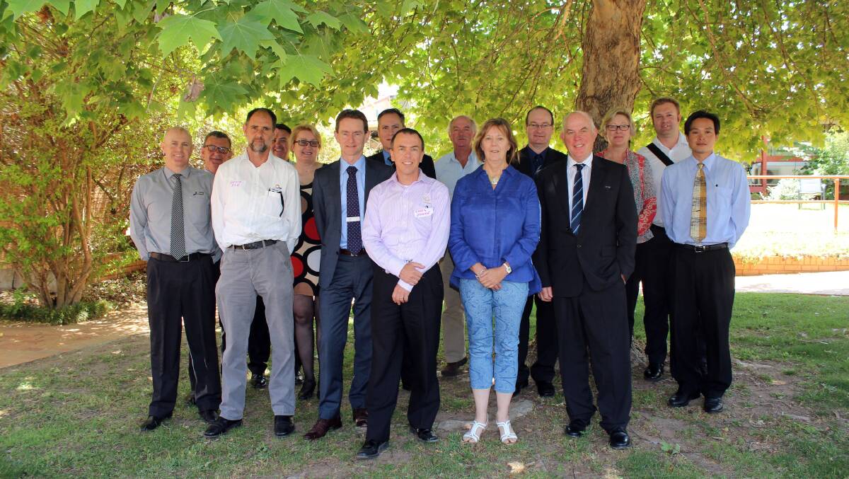 CENTROC representatives - including Cowra Shire Council General manager Paul Devery and Deputy mayor Judi Smith - in Forbes last week meeting with Water NSW to discuss dam investigations. Photo supplied.