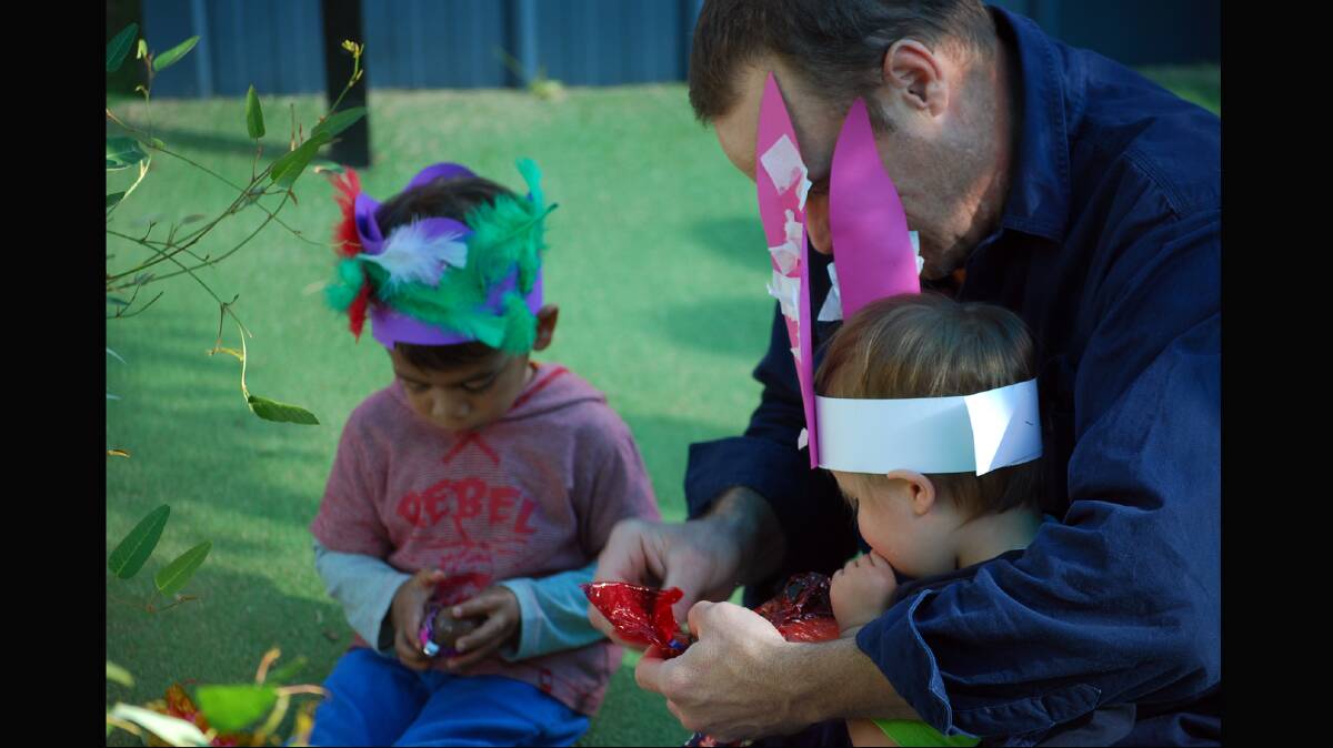 Parents enjoyed the Easter hat parade and assisting with the chocolate hunt.