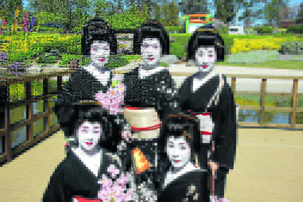 Geisha in the Cowra Japanese Garden.