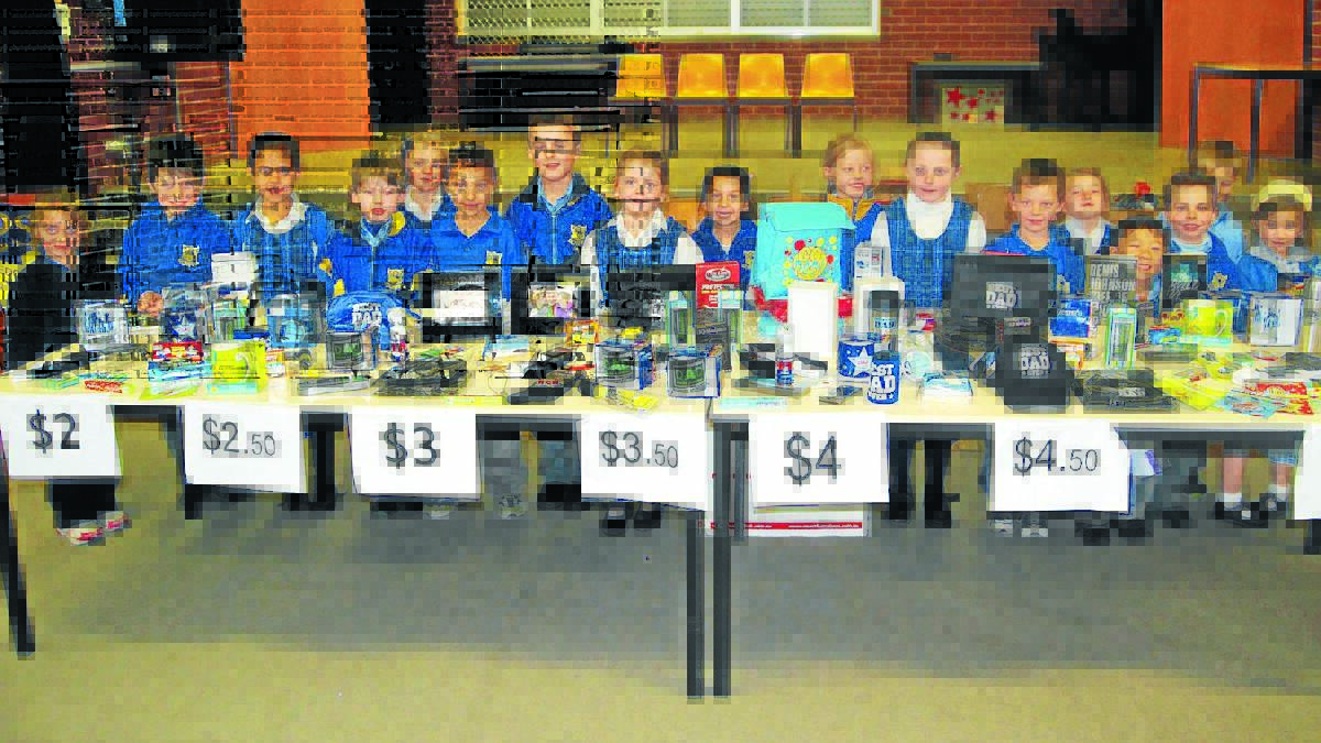 Everything from caps to car care products will be going home with Cowra Public School students for dad this weekend.
