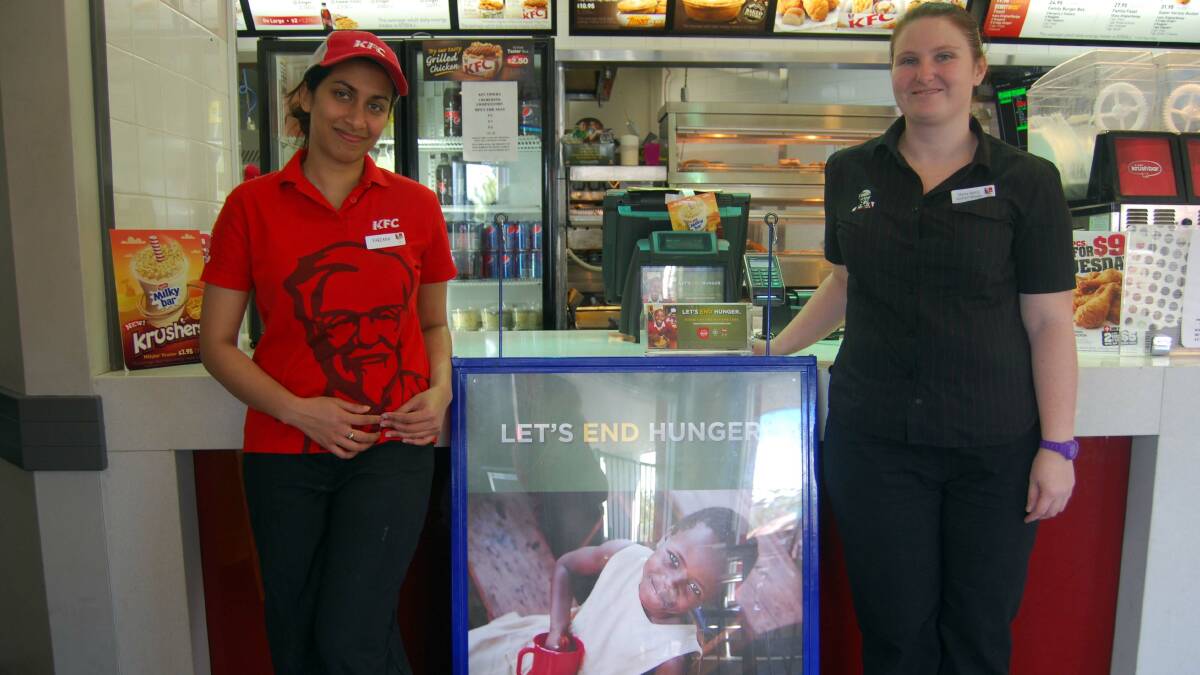 Farzana Haque and Assistant Manager, Sheree Harris are busy preparing for Saturday's World Hunger fundraising day.