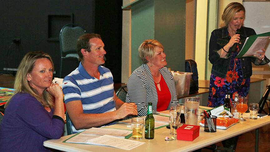Judges for the evening Susan Callaghan, Rod Hayes and Nat Rush, along with MC Kylie Wood.