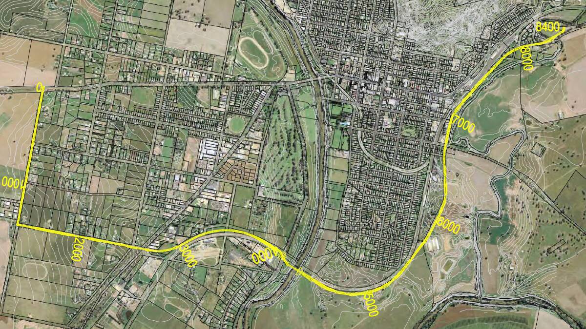 Cowra Council's now preferred heavy vehicle bypass route....Option 3 - Southern Ring Road