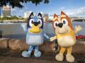 Bluey and Bingo in Brisbane the exclusive home of Bluey's World in 2024. Picture supplied