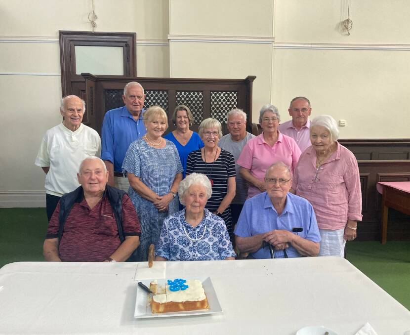 Mary Corcoran 95th birthday celebration, a morning tea at Boorowa court house arts and crafts with members of past Boorowa musical and dramatic choir.