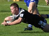 Zac Browne crossed for two tries for the Cowra Magpies in the side's 34-22 win over Bathurst St Pats at the Jack Arrow Sporting Complex on Sunday afternoon. Photo: CHRIS SEABROOK