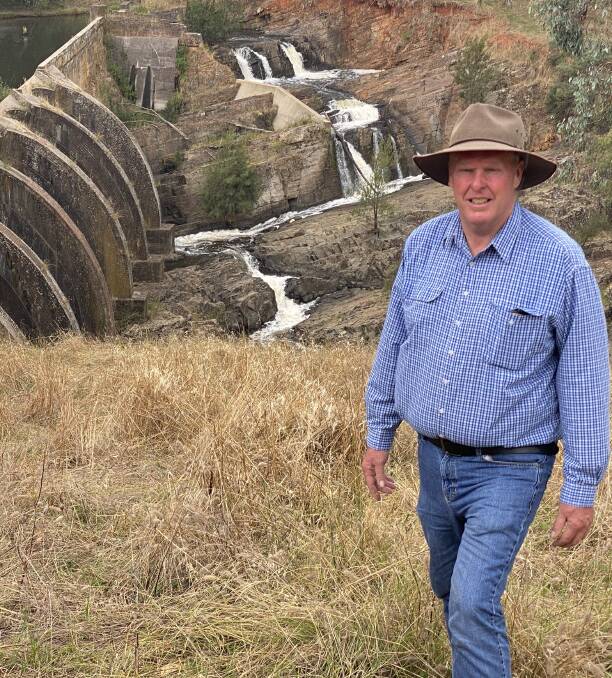 Bruce Reynolds at the Junction Reefs Dam. 