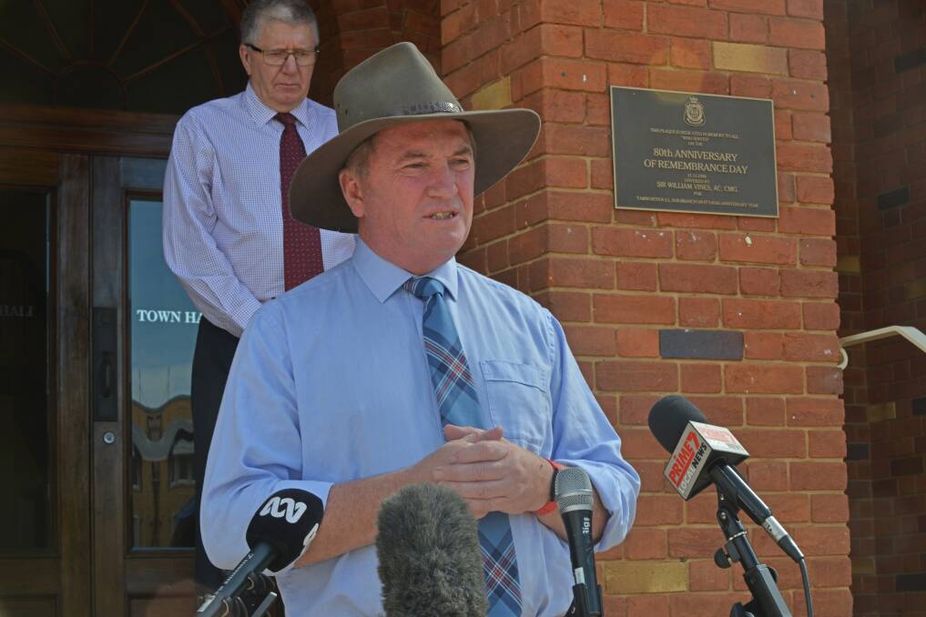 STRONG VIEW: New England MP Barnaby Joyce has expressed his disappointment in the Coalition's handling of the Eden-Monaro by-election. Photo: Billy Jupp 