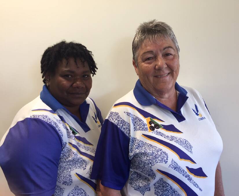 Winner of the Club Consistency Singles Sharen Hubber (right) with runner up Dorcas Presnell. Photo supplied by the Cowra Ladies' Bowls Club. 