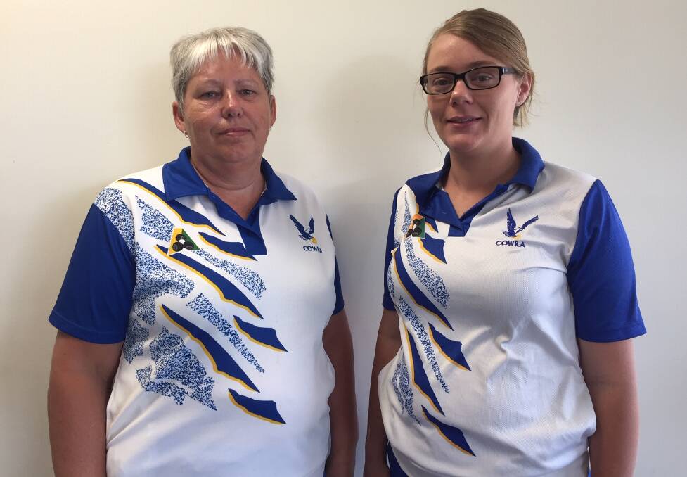 Sharon Bohanna and Stefanie Bray were victorious in the club's Major/Minor competition. Photo supplied by Cowra Women's Bowls.