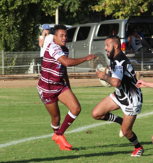 Jeremy Gordon (right) will be a helpful incluson when he returns this weekend for the Cowra Magpies against the Orange Hawks.