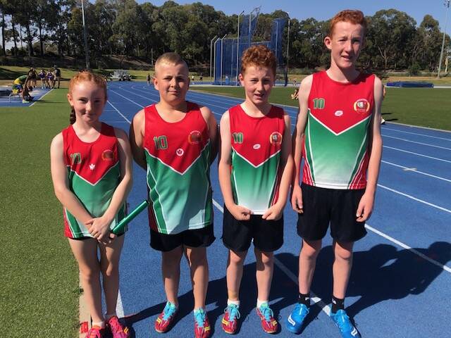 Gooloogong's 4x100m relay team posted a personal best in the heats before making the state final at Thursday's NSWPSSA meet. Photo courtesy of Glenn McDonald