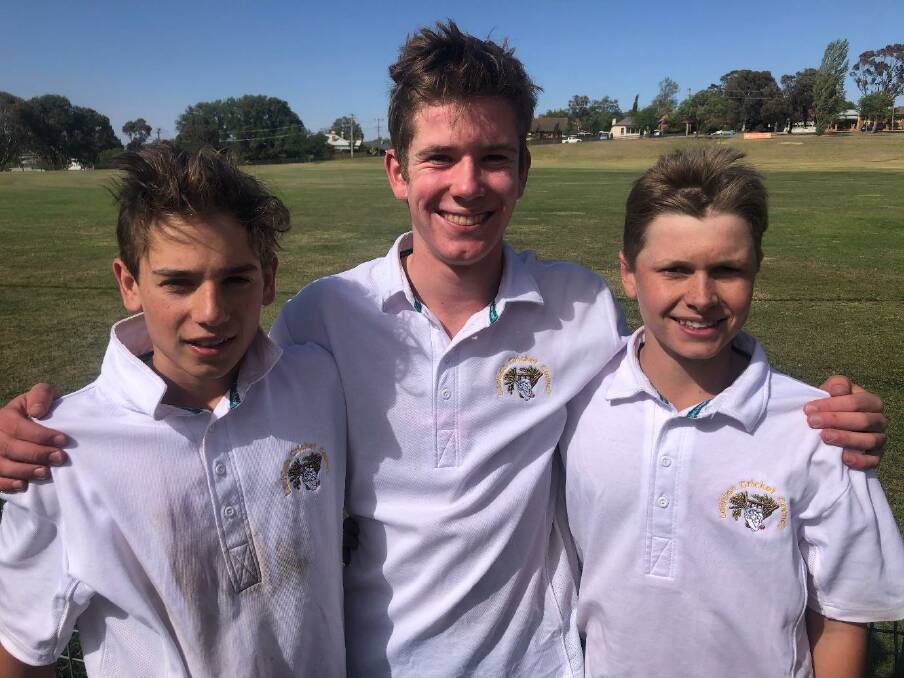 Mikey McNamara, Mac Webster (both Cowra) and Harry Bayliss (Parkes) have all made the under 16s Western Zone squad, which will compete in the Kookaburra Cup at the start of the new year. Photo: Supplied 