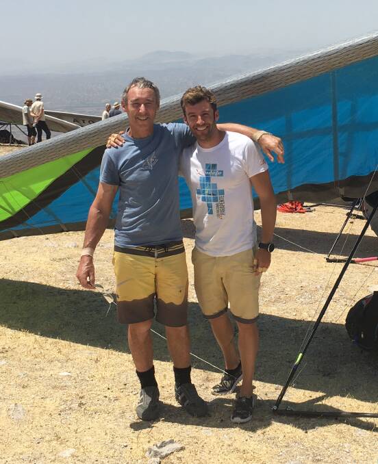 Hubbard pictured with Blay Olmos Quesada Jnr during a day of racing in Europe. Photo: Supplied