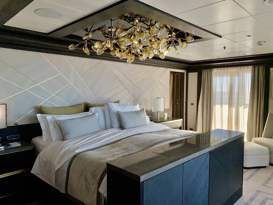 The rockstar Regent Suite, at 412 square metres, is a two-bedroom mansion.