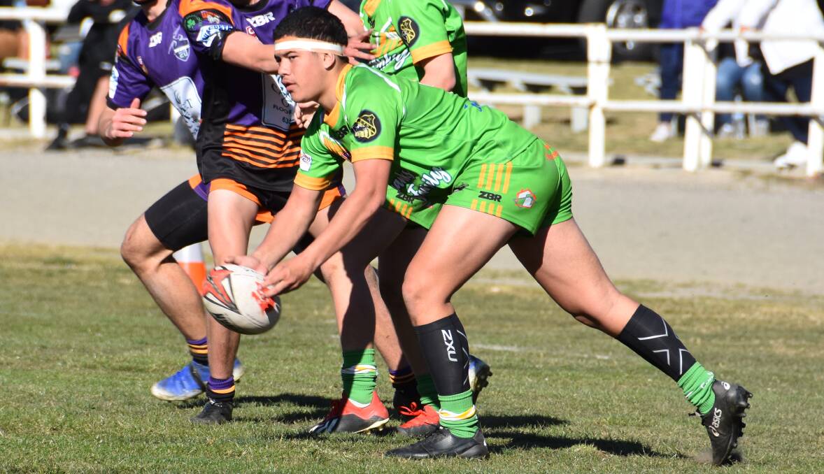 OFFLOAD: CYMS travelled to Lithgow on Saturday to take on the Storm in the under 16s major semi-final. 