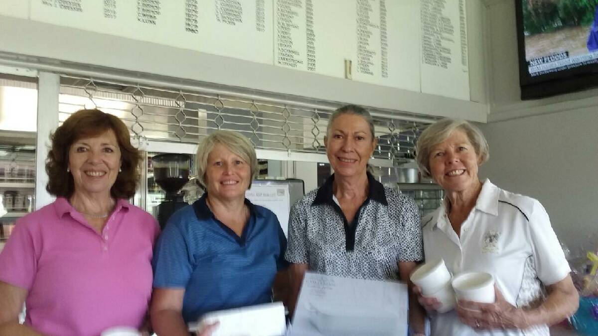 Ladies golf Division 1 runner up Cheryl McKeown, winner Carmel Mansell, Division 2 winner Vanda Cassim and runner up Helen Butler.