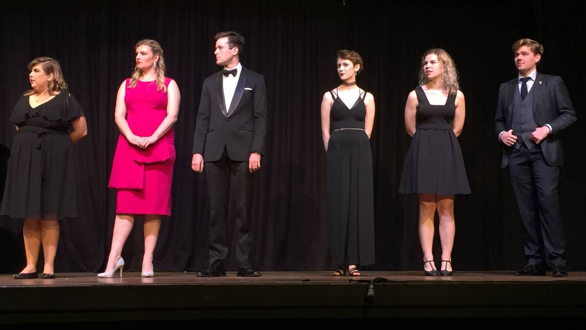 The finalists in last year's Open Motels of Cowra Musical Theatre section at the Cowra Eisteddfod.